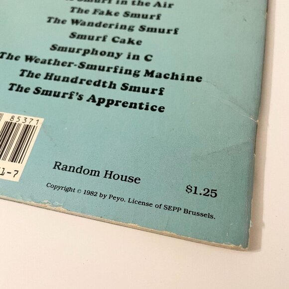 Vintage 1982 Smurf Book The Weather Smurfing Machine Peyo - Picture 4 of 16